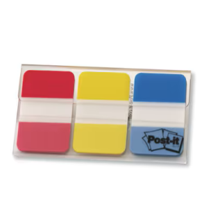 Post-it® index teippimerkki voimakas sininen, punainen ja keltainen