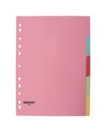 Lyreco budget välilehti 5-osainen a4 160g kartonki pastelli