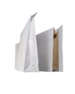 Näytepussi 160 x 330 x 60mm tarrasuljenta valkoinen